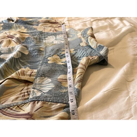 Island Republic - Mens Large Button Up Hawaiian Short Sleeve Shirt (100% Silk) - Picture 9 of 9